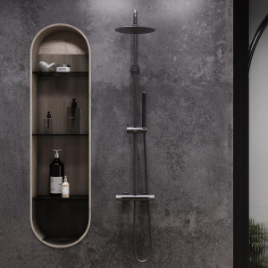 Душевая стойка Damixa Scandinavian Pure 936800300 черная матовая