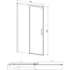 Душевая дверь в нишу Vincea Dice VDS-4D150CLB 150 см, профиль черный