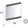 Зеркало Cezares 65х70, с LED-подсветкой