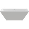 Акриловая ванна Artemis Tecla 170x75 см, отдельностоящая, с ножками, со сливом-переливом, белая матовая