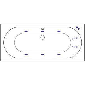 Купить Акриловая ванна Excellent Oceana WAEX.OCE18.LINE 180x80 см, с гидромассажем, с каркасом, со сливом-переливом в Москве с доставкой Акриловая ванна Excellent Oceana WAEX.OCE18.LINE 180x80 см, с гидромассажем, с каркасом, со сливом-переливом