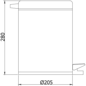 Мусорное ведро Haiba HB702 5 л