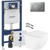 Комплект Унитаз подвесной BelBagno Uno + Крепления Geberit Duofix 111.815.00.1 к стене + Шумоизоляция + Инсталляция UP 320 111.300.00.5 + Кнопка Sigma 01 115.770.JQ.5 лакированная, матовый хром