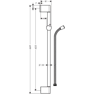 Душевая штанга Hansgrohe Crometta 85 Unica 27615000