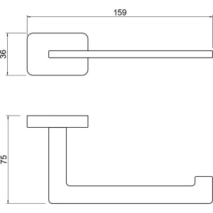 Держатель туалетной бумаги Акватек Либра AQ4308MB матовый черный