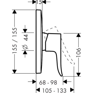 Смеситель для душа Hansgrohe Metris 31456000