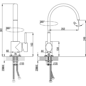Смеситель для кухни Ravak Freedom FM 016.00
