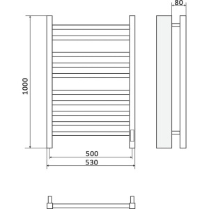 Полотенцесушитель электрический Ника Step 2 100/50, хром