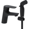 Смеситель для раковины Damixa Jupiter 770300300 черный матовый, с гигиеническим душем