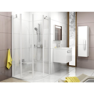 Душевой уголок Ravak Chrome CSKK4-90 Transparent, профиль белый