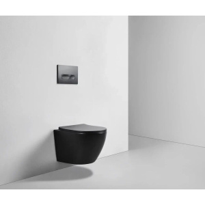 Унитаз подвесной BOND Oval F01-108 безободковый, с микролифтом, черный