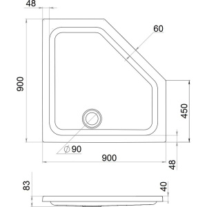 Поддон для душа Triton ПД28 90х90