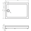 Поддон для душа STWORKI Эстерсунд 120x80, с сифоном