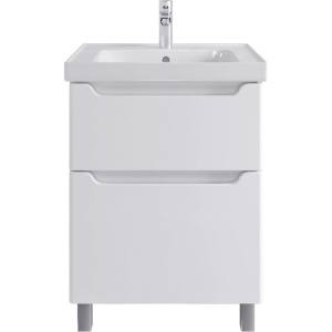 Тумба с раковиной SanStar Lanciano 60 напольная, белая, раковина Dreja Грейс 60