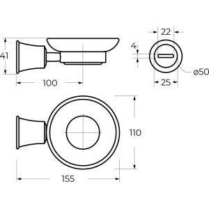 Мыльница Cezares Liberty CZR-F-8987