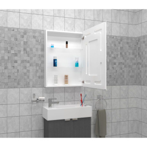 Зеркало-шкаф CONTINENT Reflex 50х80 с подсветкой