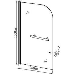 Шторка на ванну Grossman GR-104/1