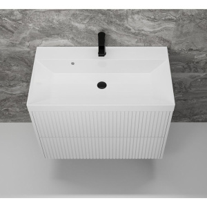 Тумба с раковиной Style Line Стокгольм 80, подвесная, белый рифленый софт