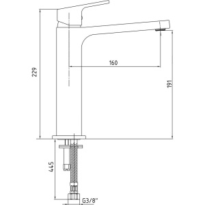 Смеситель для раковины E.C.A. Tiera 102188003EX