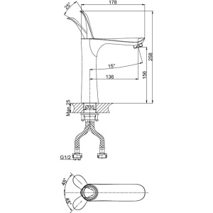Смеситель для раковины D&K Baciano DA1032656