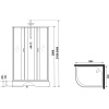 Душевая кабина Niagara Classic NG-33294-14RBKT 120х90 см, без крыши, с тропическим душем