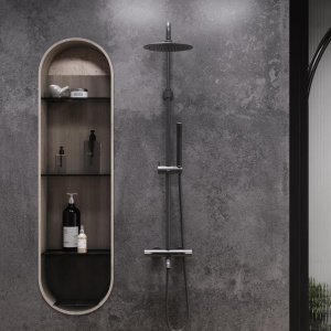 Душевая стойка Damixa Scandinavian Pure 936810300 черная матовая