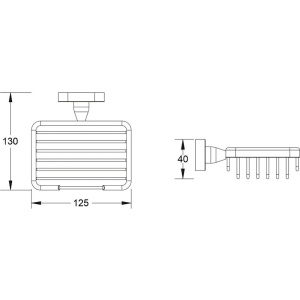 Мыльница BELZ B900 B90102-1 черная матовая