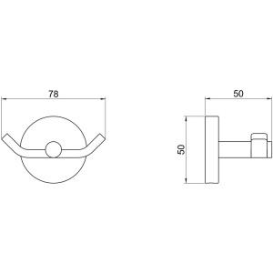 Купить Крючок для ванной Aquatek Бетта AQ4602BGM оружейная сталь в Москве с доставкой Крючок для ванной Aquatek Бетта AQ4602BGM оружейная сталь