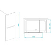 Душевая перегородка RGW Walk In WA-041B 100х195, профиль черный