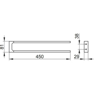 Купить Полотенцедержатель Keuco Edition 11 11118050000 никель шлифованный в Москве с доставкой Полотенцедержатель Keuco Edition 11 11118050000 никель шлифованный