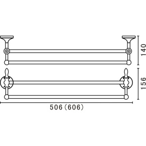 Полотенцедержатель Art&Max Bohemia AM-E-4248-Br