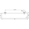 Полка Ideal Standard IOM прозрачное стекло