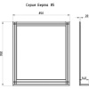 Зеркало ASB-Woodline Берта 85 белое, патина серебро, с полкой
