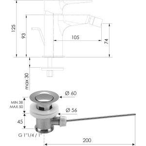 Купить Смеситель для биде Remer Winner W20 в Москве с доставкой Смеситель для биде Remer Winner W20