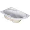 Акриловая ванна 1MarKa Diana L 150x90 см, угловая, с каркасом, асимметричная