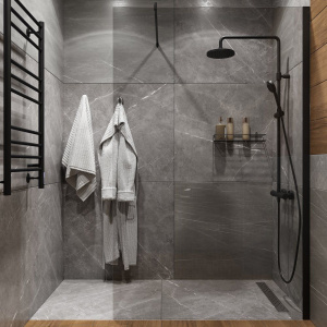 Купить Душевая перегородка DIWO Орёл 120 см, профиль черный матовый в Москве с доставкой Душевая перегородка DIWO Орёл 120 см, профиль черный матовый