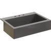 Мойка кухонная Domaci Сиена 50186-112 с 3 отверстиями, антрацит
