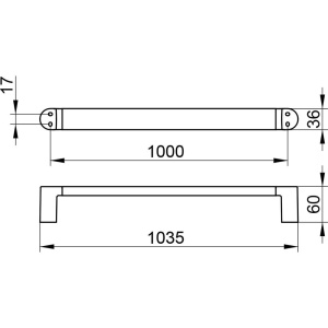Купить Полотенцедержатель Keuco Elegance new 11601 100 см, хром в Москве с доставкой Полотенцедержатель Keuco Elegance new 11601 100 см, хром
