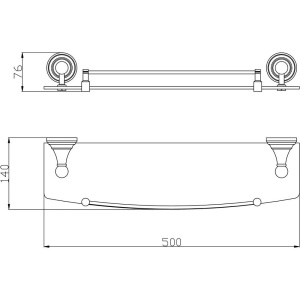 Купить Полка Rav Slezak Morava MKA0900/50 хром в Москве с доставкой Полка Rav Slezak Morava MKA0900/50 хром