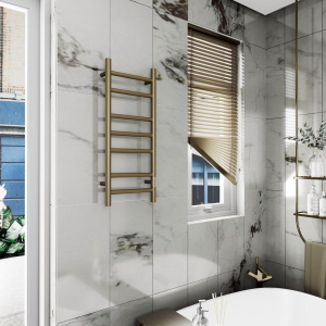 Купить Полотенцесушитель электрический Bauedge Stil R 30х80, антикварная бронза в Москве с доставкой Полотенцесушитель электрический Bauedge Stil R 30х80, антикварная бронза