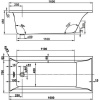 Акриловая ванна Vagnerplast Veronela 160x70 см, с каркасом, ультрабелая