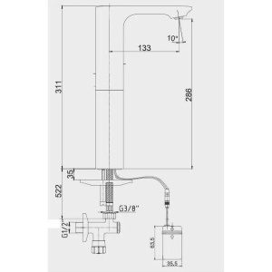 Смеситель для раковины E.C.A. Photoscell 108108036EX