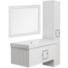 Зеркало La Fenice Cubo 80х60, белое матовое