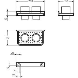 Стакан Cezares Maxima CZR-F-8920A двойной