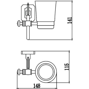 Стакан Savol 64 S-006458 бронза