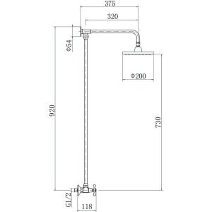 Душевая стойка Fashun A2308 хром