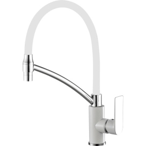 Купить Комплект Мойка кухонная Practik PR-M 475-001 белый камень + Смеситель Haiba HB72505-8 белый в Москве с доставкой Комплект Мойка кухонная Practik PR-M 475-001 белый камень + Смеситель Haiba HB72505-8 белый