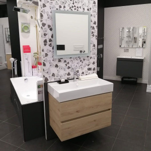 Купить Тумба с раковиной Jacob Delafon Tolbiac 80 дуб давос натуральный в Москве с доставкой Тумба с раковиной Jacob Delafon Tolbiac 80 дуб давос натуральный