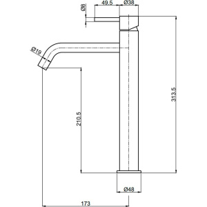 Смеситель для раковины AQUAme Siena AQM6214GG глянцевое золото