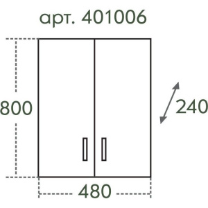 Купить Шкаф СанТа Стандарт ПШ 48х80 2 двери в Москве с доставкой Шкаф СанТа Стандарт ПШ 48х80 2 двери
